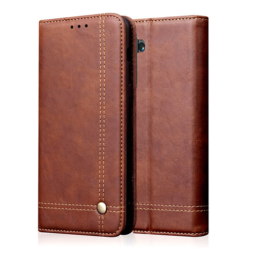 Leather Case Stands Flip Cover L03 Holder for Realme X50 Pro 5G Brown