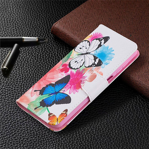 Leather Case Stands Flip Cover L03 Holder for Samsung Galaxy A12 Nacho Mixed