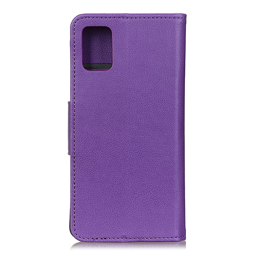 Leather Case Stands Flip Cover L03 Holder for Samsung Galaxy A41 Purple