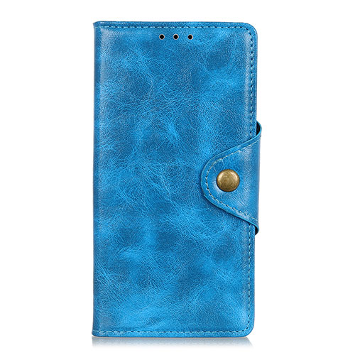 Leather Case Stands Flip Cover L03 Holder for Samsung Galaxy M21s Sky Blue