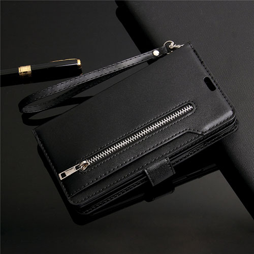 Leather Case Stands Flip Cover L03 Holder for Samsung Galaxy S20 5G Black