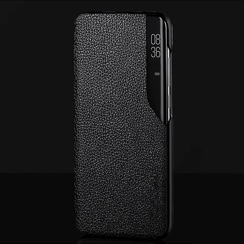 Leather Case Stands Flip Cover L03 Holder for Xiaomi Mi 10 Black