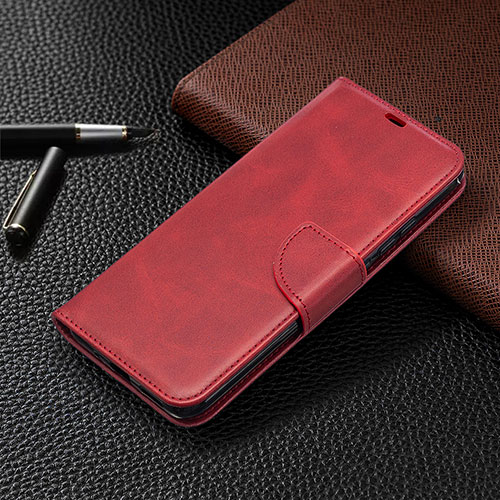 Leather Case Stands Flip Cover L03 Holder for Xiaomi POCO C3 Red