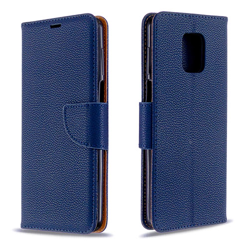 Leather Case Stands Flip Cover L03 Holder for Xiaomi Redmi Note 9 Pro Max Blue