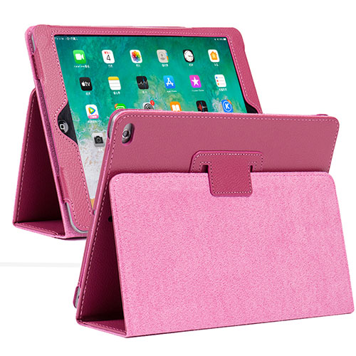 Leather Case Stands Flip Cover L04 Holder for Apple iPad 10.2 (2019) Hot Pink