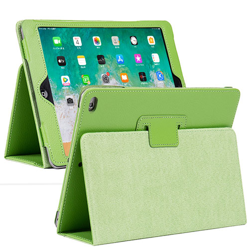 Leather Case Stands Flip Cover L04 Holder for Apple iPad 10.2 (2021) Matcha Green