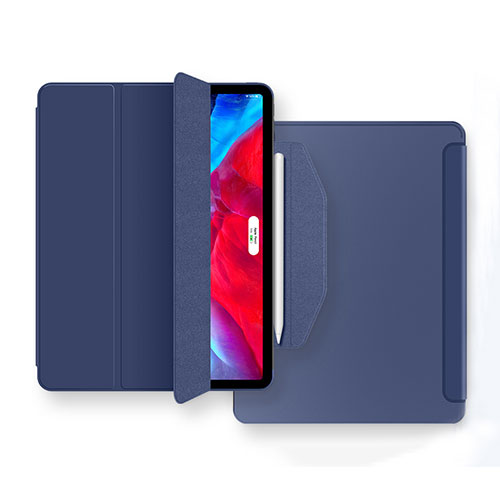 Leather Case Stands Flip Cover L04 Holder for Apple iPad Air 5 10.9 (2022) Blue