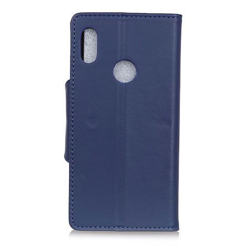 Leather Case Stands Flip Cover L04 Holder for BQ Vsmart joy 1 Blue