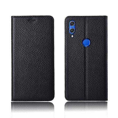 Leather Case Stands Flip Cover L04 Holder for Huawei Honor V10 Lite Black