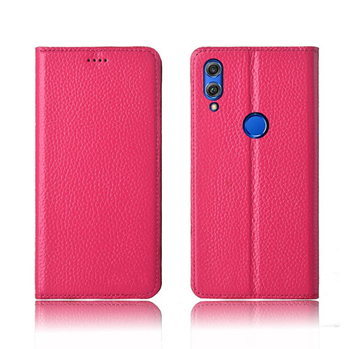 Leather Case Stands Flip Cover L04 Holder for Huawei Honor V10 Lite Red