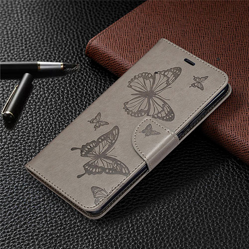 Leather Case Stands Flip Cover L04 Holder for Nokia 5.3 Gray