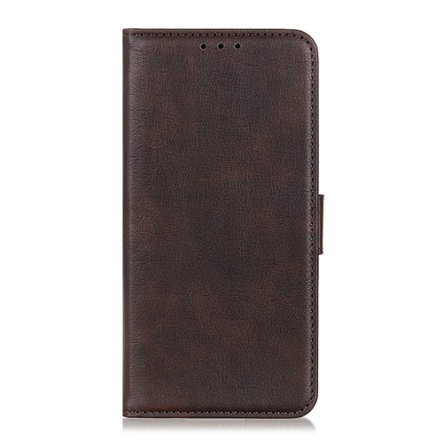 Leather Case Stands Flip Cover L04 Holder for Oppo A53s Brown