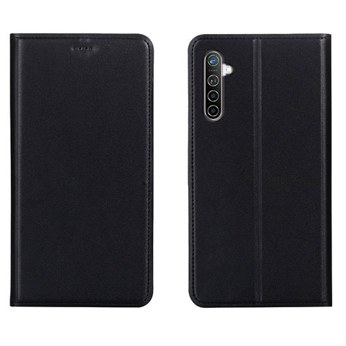 Leather Case Stands Flip Cover L04 Holder for Oppo K5 Black