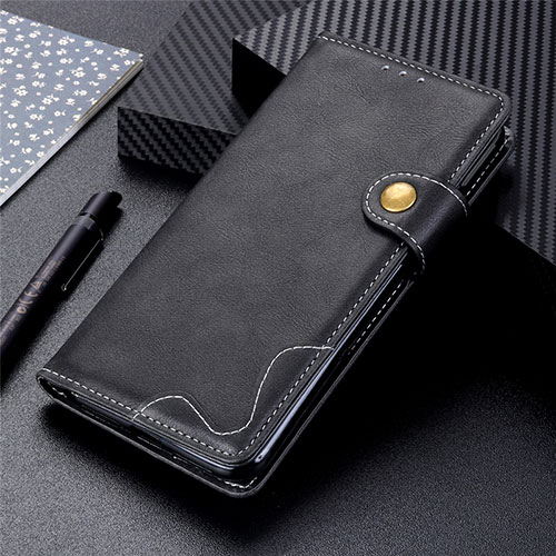 Leather Case Stands Flip Cover L04 Holder for Realme X7 5G Black