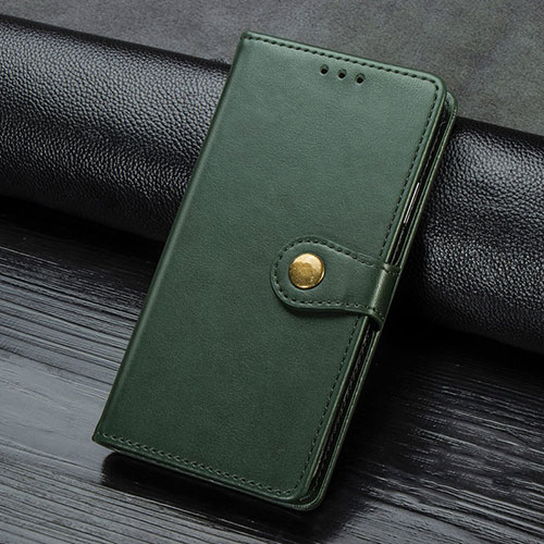 Leather Case Stands Flip Cover L04 Holder for Samsung Galaxy A31 Green
