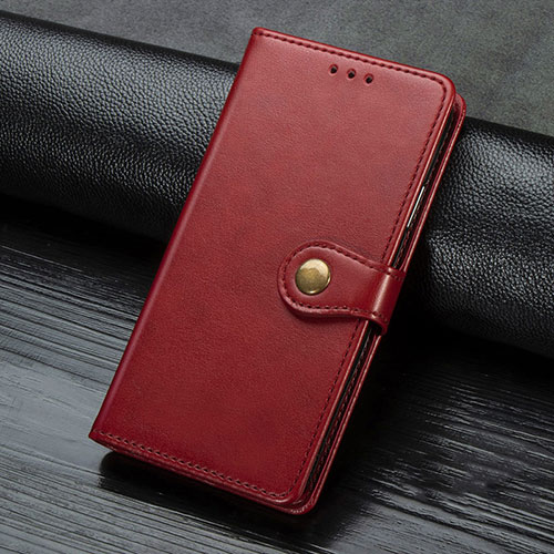Leather Case Stands Flip Cover L04 Holder for Samsung Galaxy A31 Red
