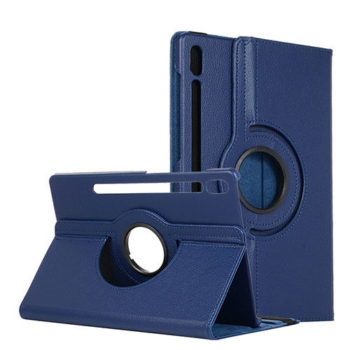 Leather Case Stands Flip Cover L04 Holder for Samsung Galaxy Tab S6 10.5 SM-T860 Blue