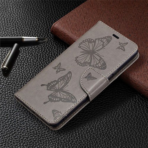 Leather Case Stands Flip Cover L04 Holder for Sony Xperia L4 Gray