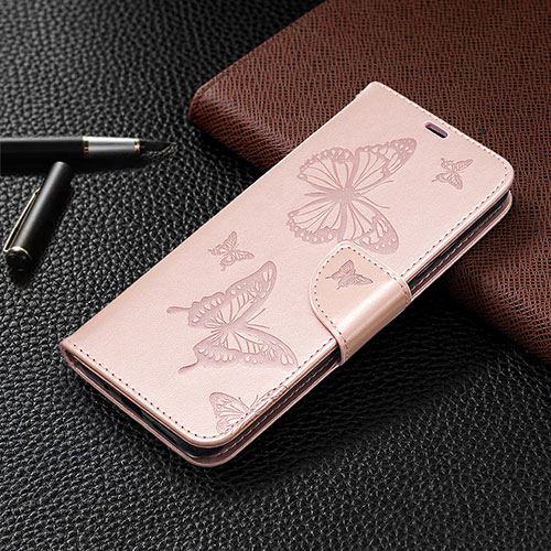 Leather Case Stands Flip Cover L04 Holder for Xiaomi POCO C31 Rose Gold