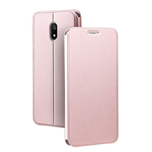 Leather Case Stands Flip Cover L04 Holder for Xiaomi Redmi 8A Rose Gold