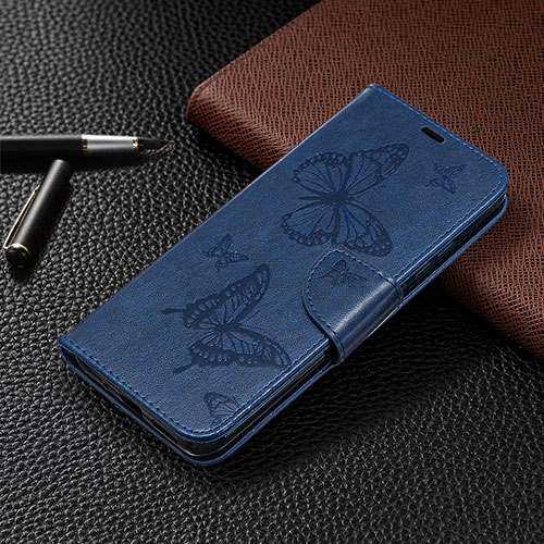 Leather Case Stands Flip Cover L04 Holder for Xiaomi Redmi 9 Activ Blue