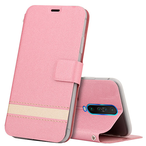 Leather Case Stands Flip Cover L04 Holder for Xiaomi Redmi K30i 5G Pink