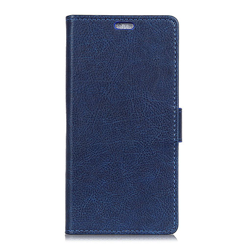 Leather Case Stands Flip Cover L05 Holder for Asus Zenfone Max Plus M1 ZB570TL Blue