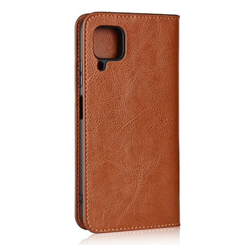Leather Case Stands Flip Cover L05 Holder for Huawei Nova 6 SE Orange
