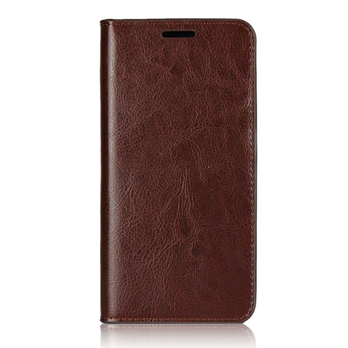 Leather Case Stands Flip Cover L05 Holder for Huawei P20 Brown