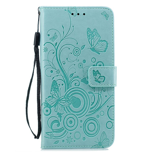 Leather Case Stands Flip Cover L05 Holder for Huawei P30 Cyan