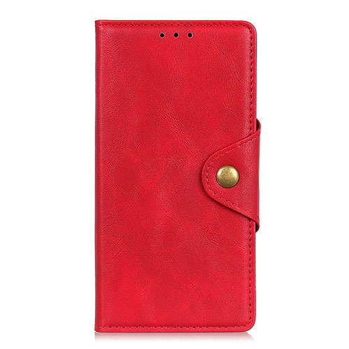 Leather Case Stands Flip Cover L05 Holder for Motorola Moto G8 Power Lite Red