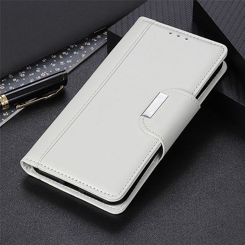 Leather Case Stands Flip Cover L05 Holder for Motorola Moto G8 Power White