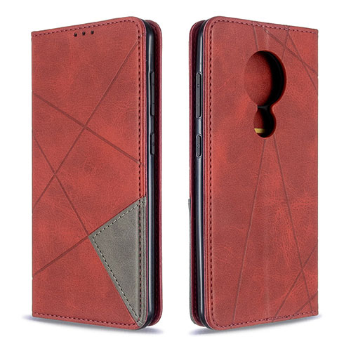 Leather Case Stands Flip Cover L05 Holder for Nokia 7.2 Red