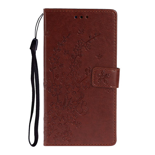 Leather Case Stands Flip Cover L05 Holder for Samsung Galaxy A51 5G Brown