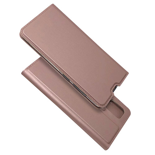 Leather Case Stands Flip Cover L05 Holder for Samsung Galaxy M40S Rose Gold