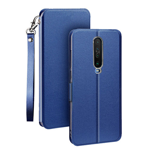 Leather Case Stands Flip Cover L05 Holder for Xiaomi Redmi K30 4G Blue