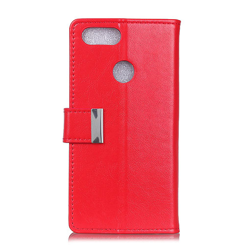 Leather Case Stands Flip Cover L06 Holder for Asus Zenfone Max Plus M1 ZB570TL Red