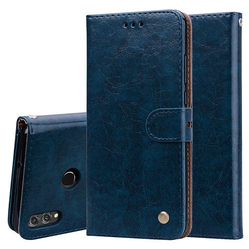 Leather Case Stands Flip Cover L06 Holder for Huawei Honor 8X Blue