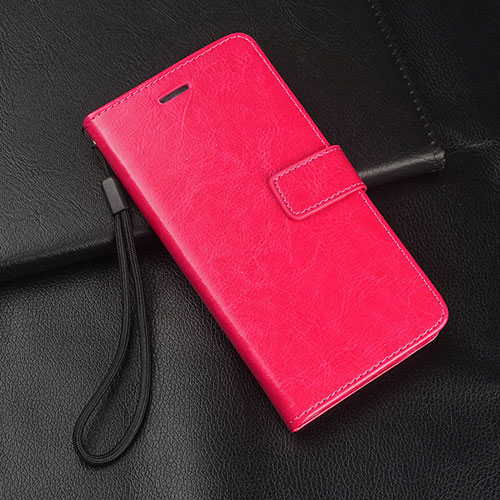 Leather Case Stands Flip Cover L06 Holder for Huawei Honor 9X Hot Pink