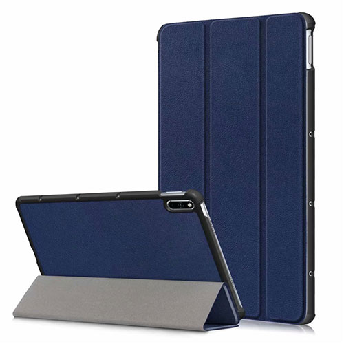 Leather Case Stands Flip Cover L06 Holder for Huawei MatePad Blue