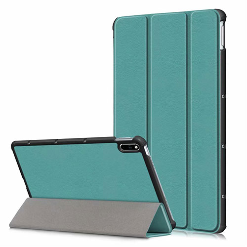 Leather Case Stands Flip Cover L06 Holder for Huawei MatePad Green