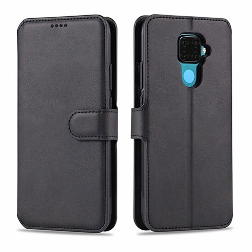 Leather Case Stands Flip Cover L06 Holder for Huawei Nova 5i Pro Black