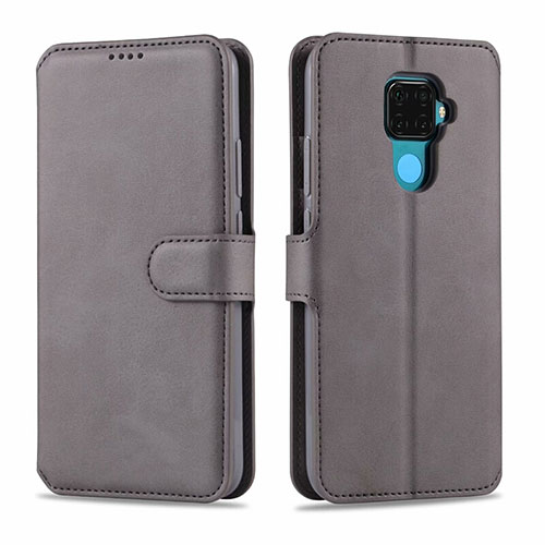 Leather Case Stands Flip Cover L06 Holder for Huawei Nova 5i Pro Gray