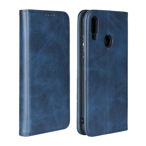 Leather Case Stands Flip Cover L06 Holder for Huawei P Smart (2019) Blue