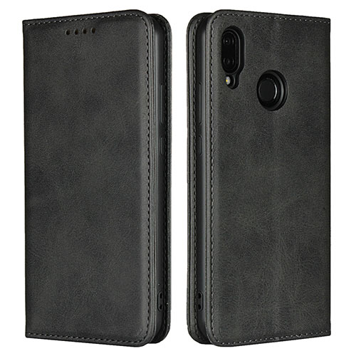 Leather Case Stands Flip Cover L06 Holder for Huawei P20 Lite Black