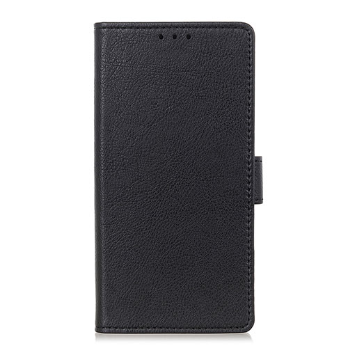 Leather Case Stands Flip Cover L06 Holder for Motorola Moto Edge Black