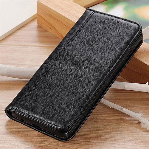 Leather Case Stands Flip Cover L06 Holder for Motorola Moto G9 Power Black