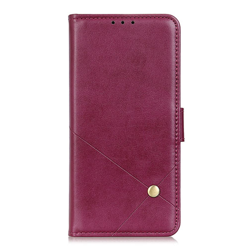 Leather Case Stands Flip Cover L06 Holder for Realme V5 5G Red Wine