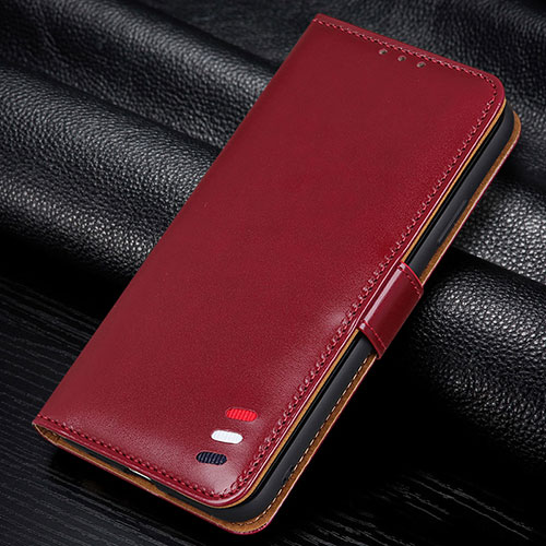 Leather Case Stands Flip Cover L06 Holder for Samsung Galaxy A41 Red