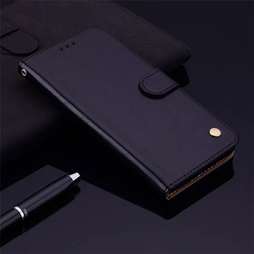 Leather Case Stands Flip Cover L06 Holder for Samsung Galaxy M31 Prime Edition Black